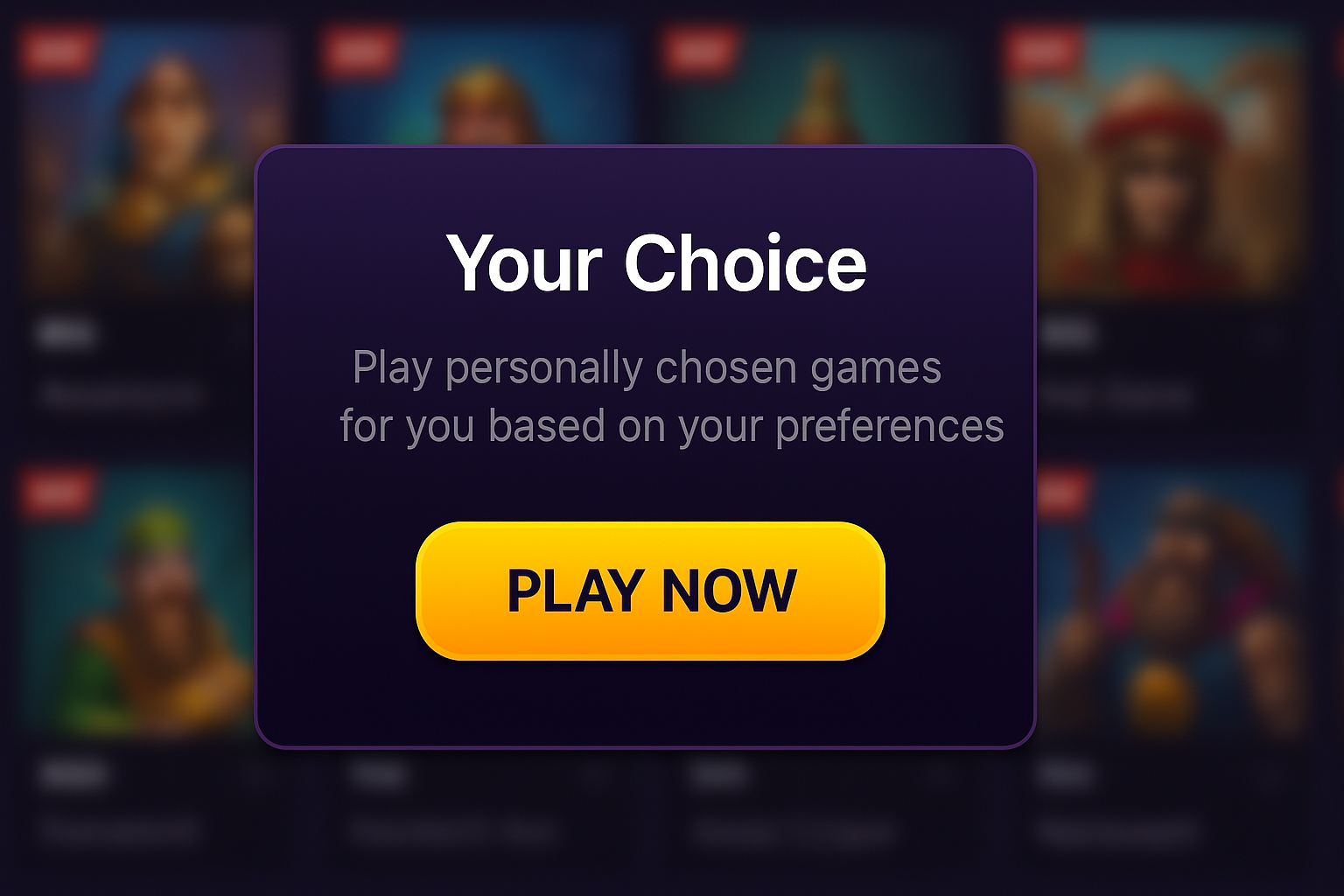 Popup modal with category redirect